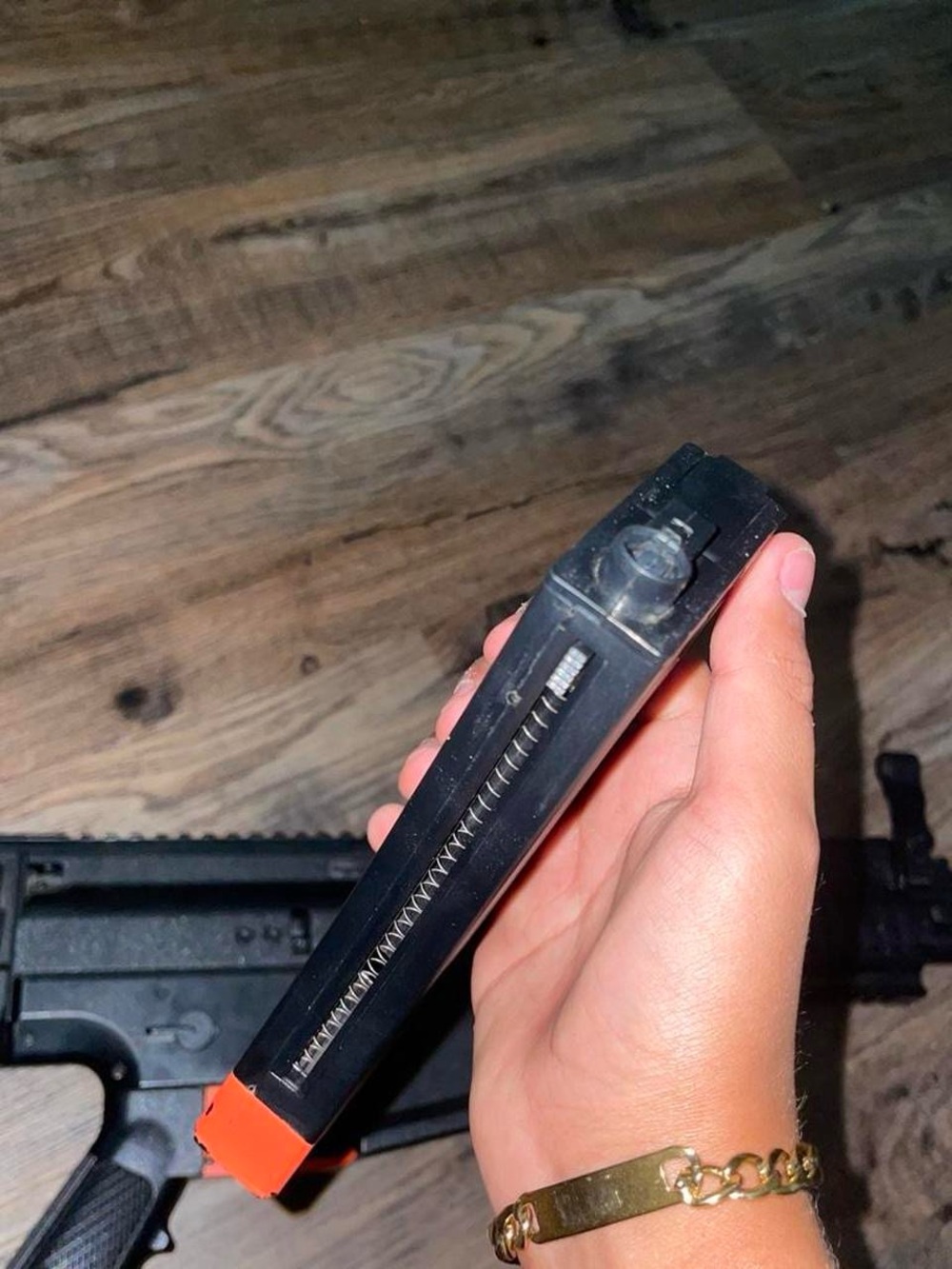 Black Men’s Tactical Magazine Sleeve with Orange Follower — Unbranded